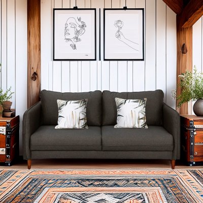 Amelio 3 Seater Sofa In Brown Colour