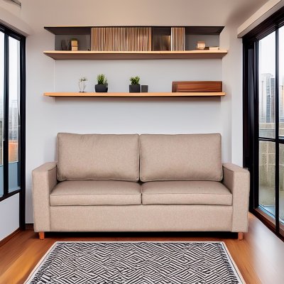 Faye 3 Seater Sofa in Brown Colour