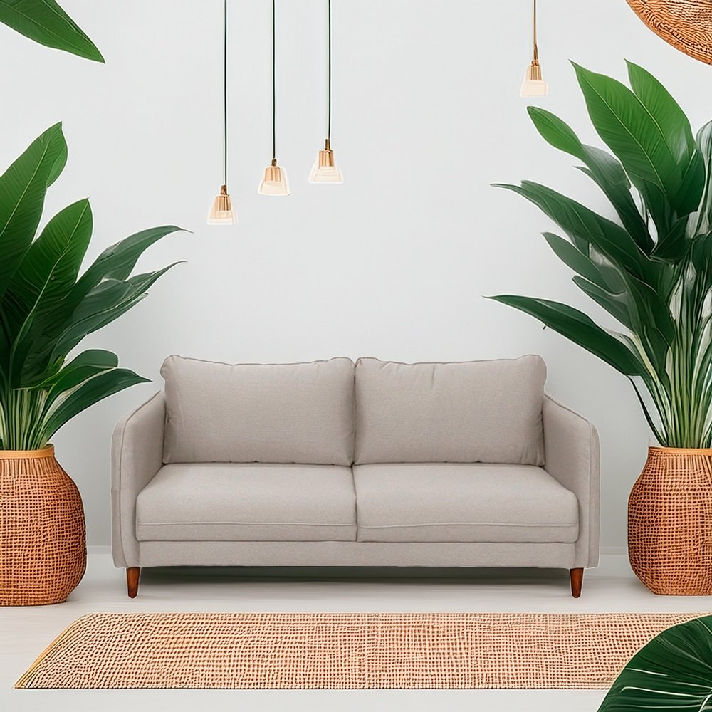 Amelio 3 Seater Sofa In Beige Colour image