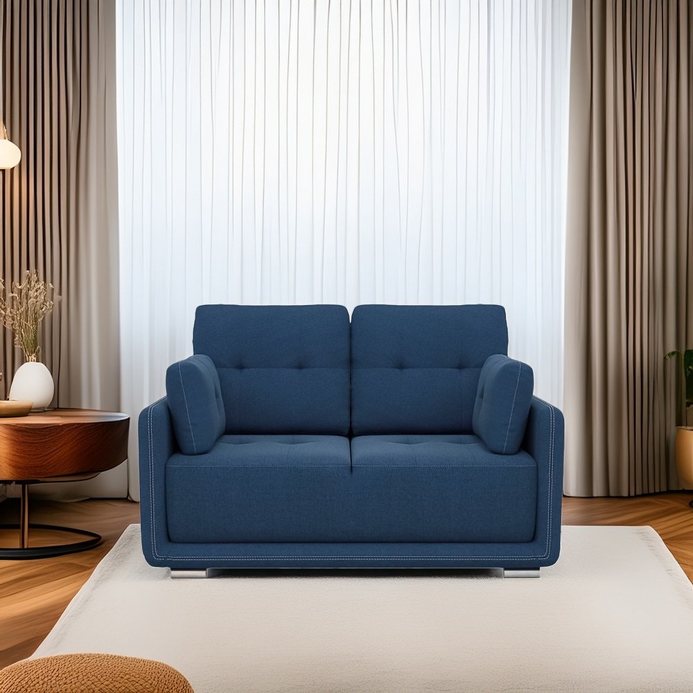 Cedar Fabric 2 Seater Sofa in Blue Color image
