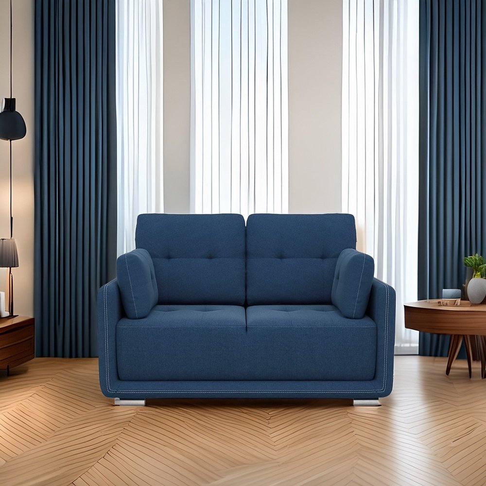 Cedar Fabric 2 Seater Sofa in Blue Color image
