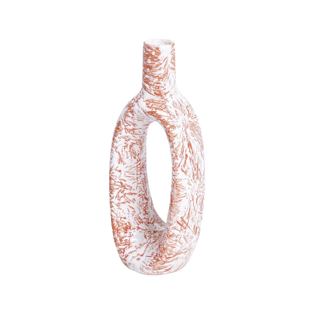 Artistic Cylindrical Glass Vase