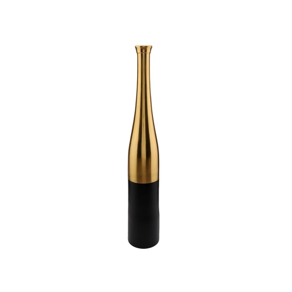 Black and Gold Champagne large Bottle Vase