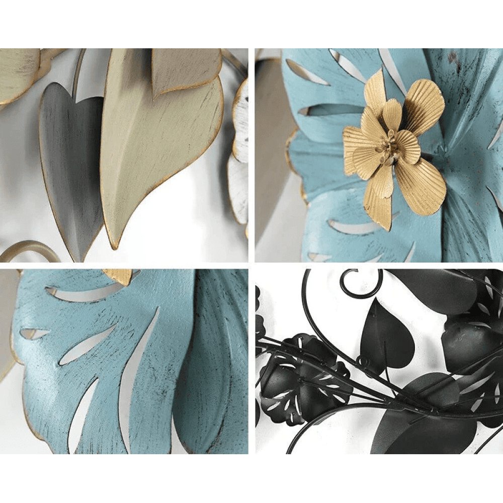 Blue And White Petal Wall Art