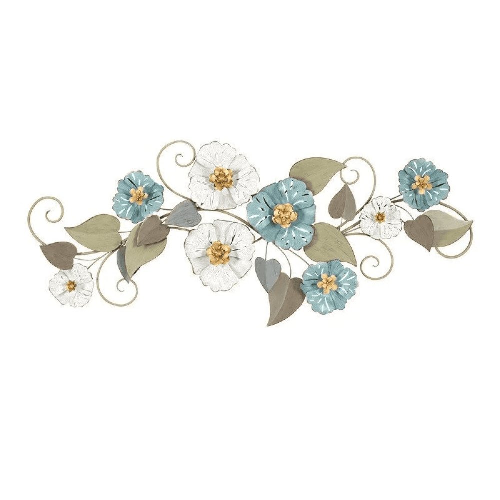 Blue And White Petal Wall Art