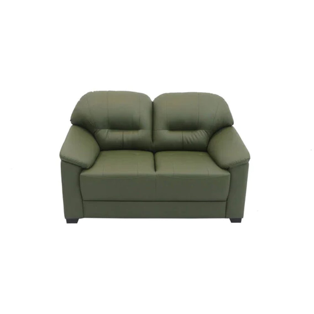 Croma Leatherette 2 Seater Sofa in Olive Green Color image
