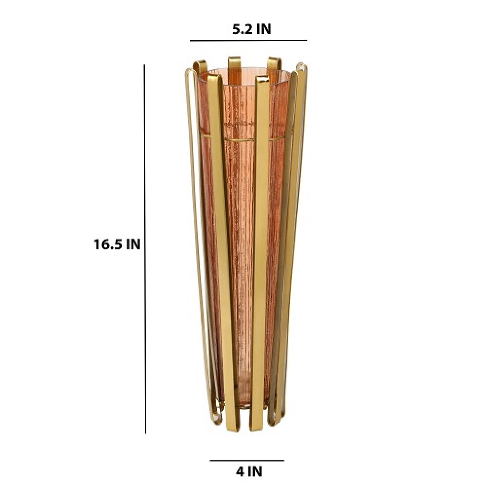 Allure Radiant Metal Hue Vase Amber image