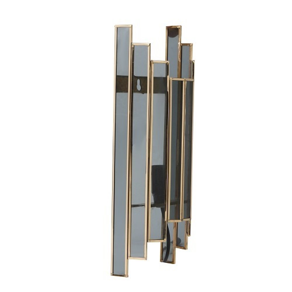 Arc De Luxe Black Wall Lamp with Black Glass image
