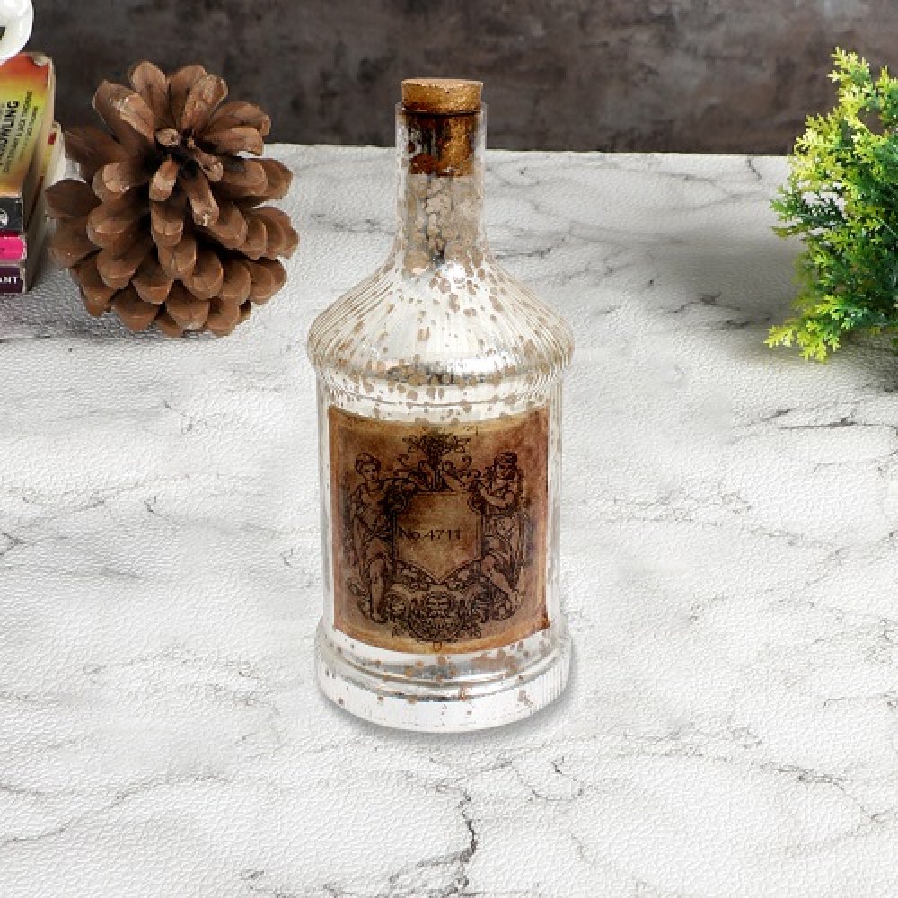 Antique Glass Legacy cylindrical Bottle Decorative image