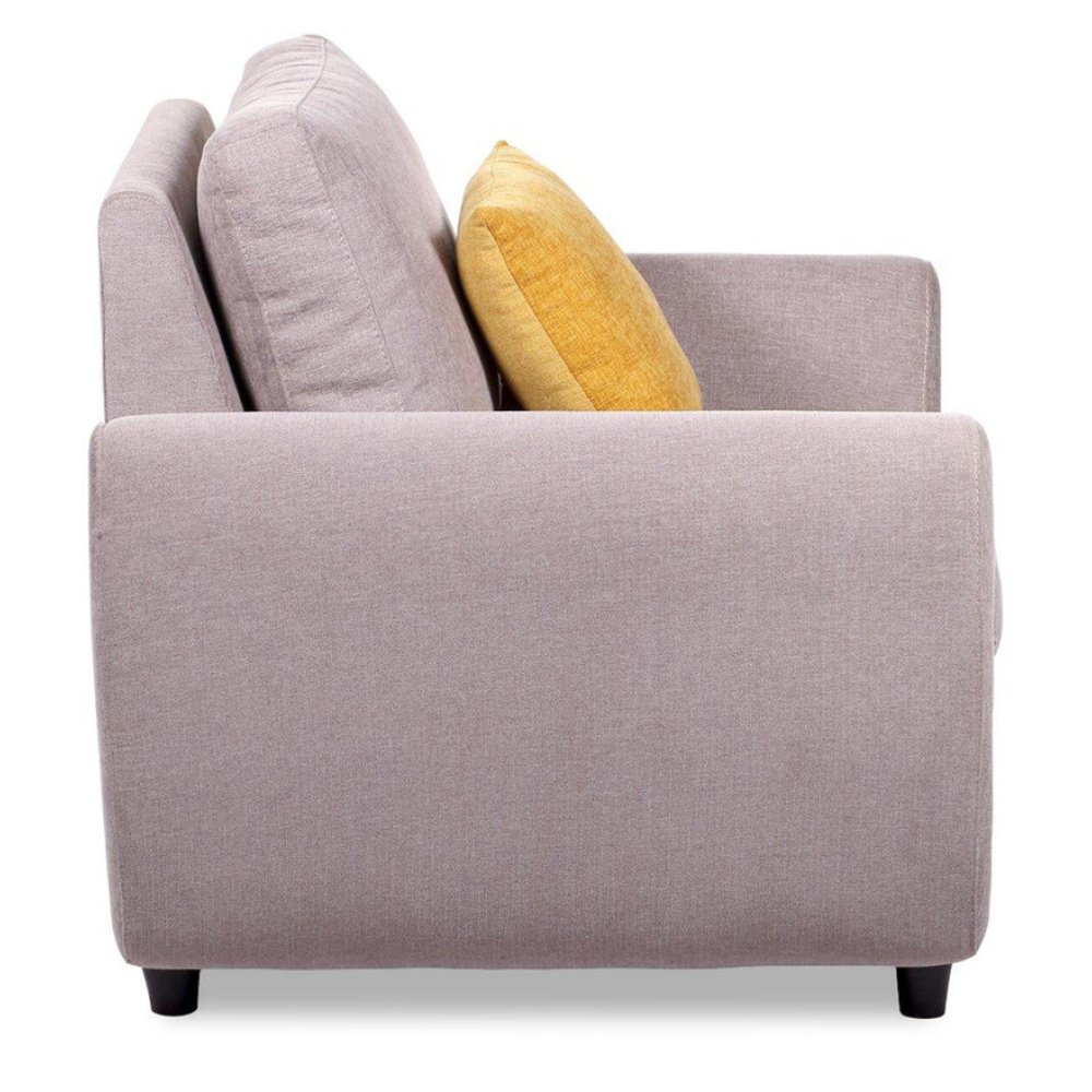 Droopy Fabric 1 Seater Sofa in Light Grey Colour image