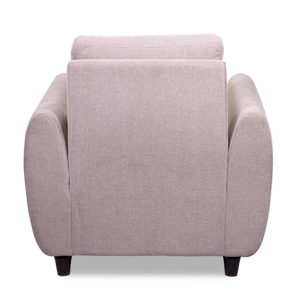 Droopy Fabric 1 Seater Sofa in Light Grey Colour image