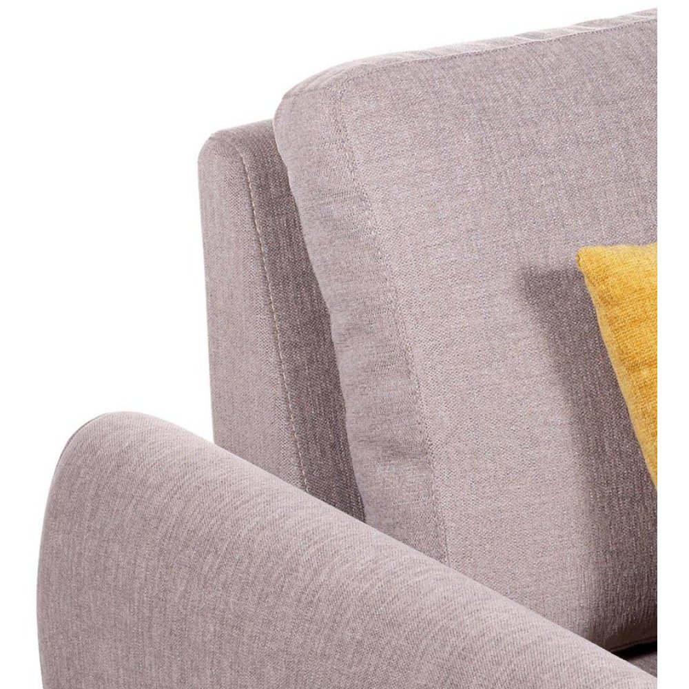 Droopy Fabric 1 Seater Sofa in Light Grey Colour image