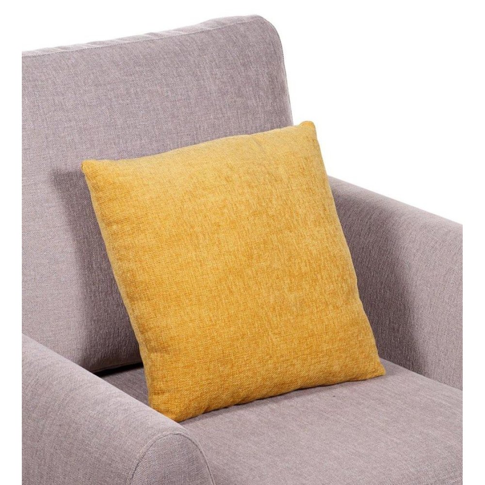 Droopy Fabric 1 Seater Sofa in Light Grey Colour image