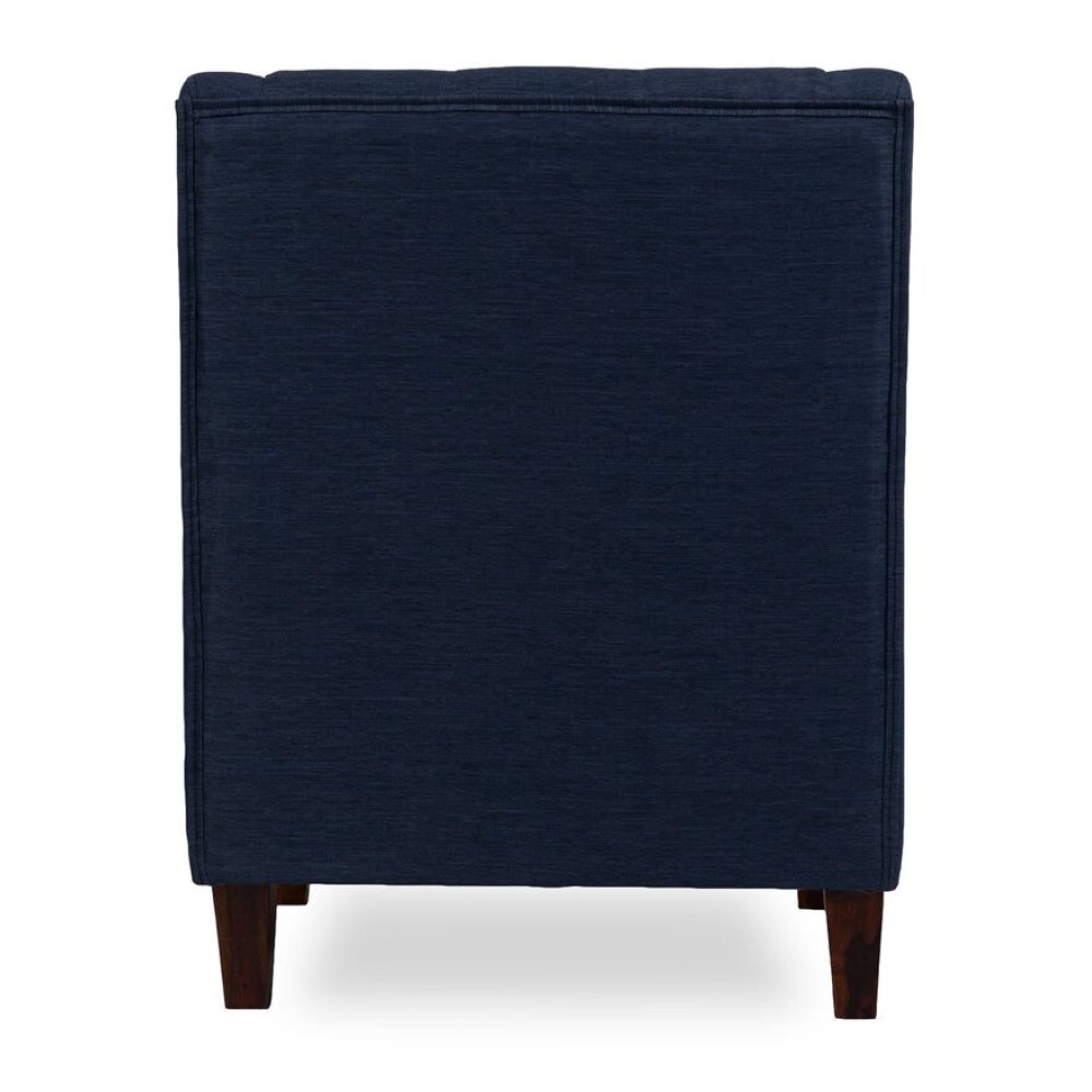 Otis Fabric Lounge Chair in Blue Color with Foot Stool image