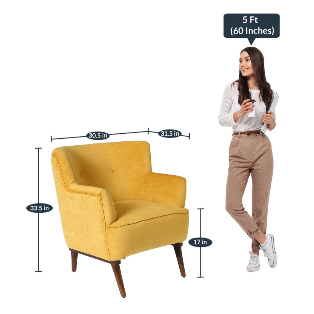 Carlito Lounge Chair in Yellow Color image
