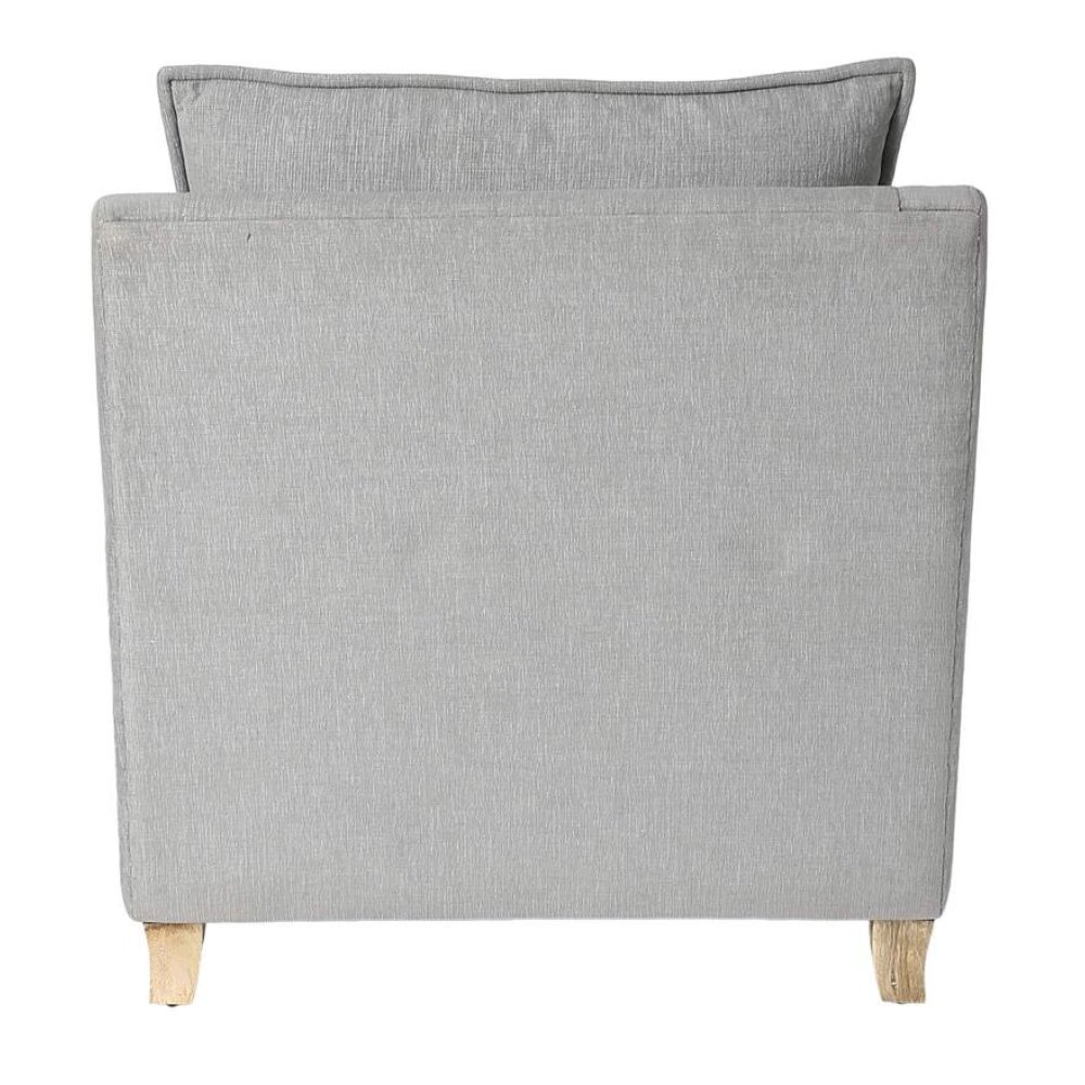 Alma Fabric Full Back Lounge Chair In Ash Grey Color image