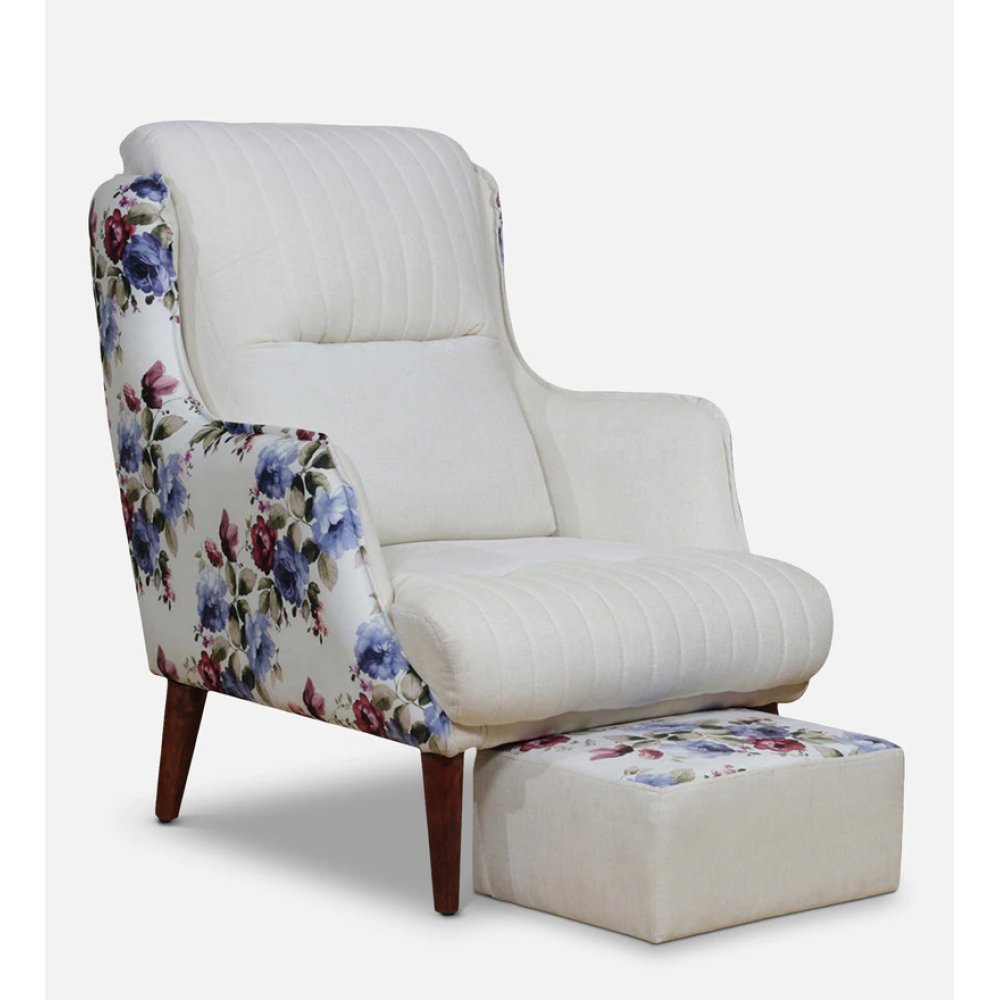 Jerrish Fabric Lounge Chair in Dark Cream Color image