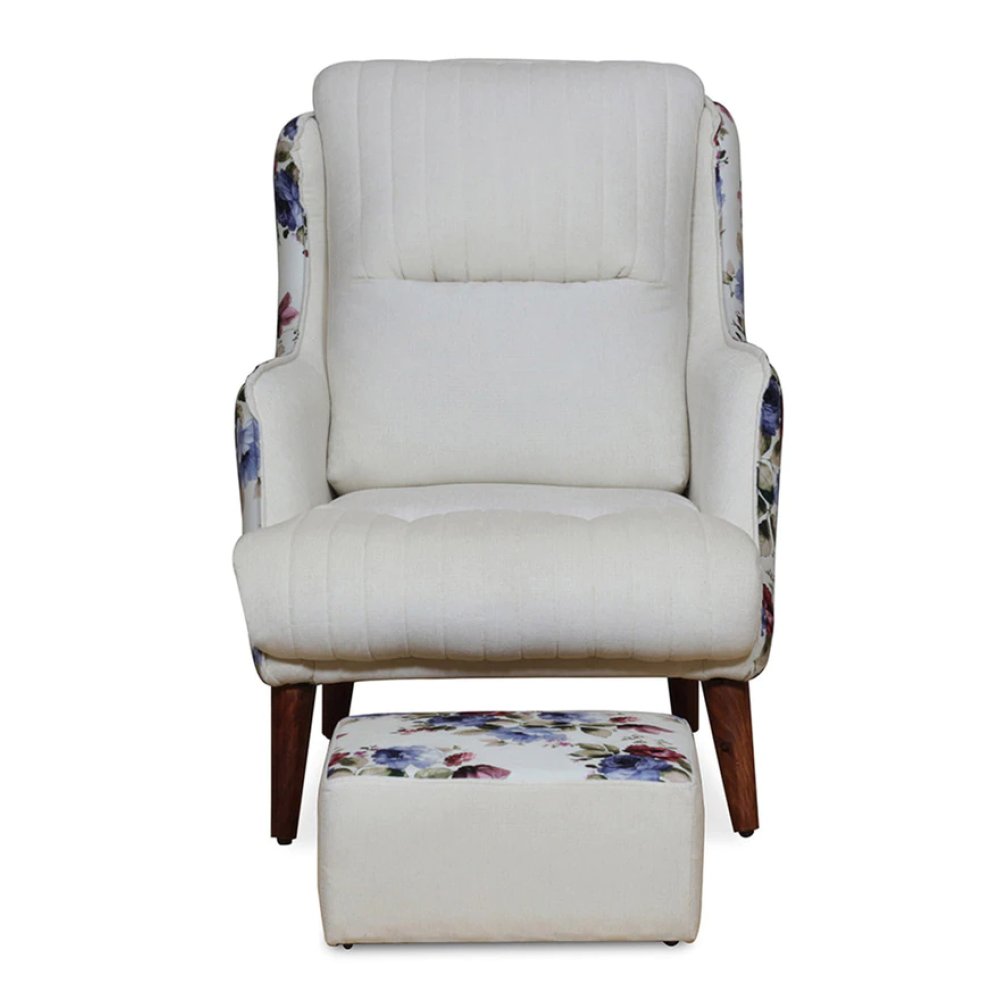 Jerrish Fabric Lounge Chair in Dark Cream Color image