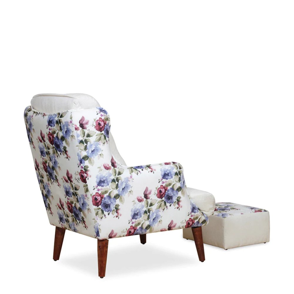 Jerrish Fabric Lounge Chair in Dark Cream Color image