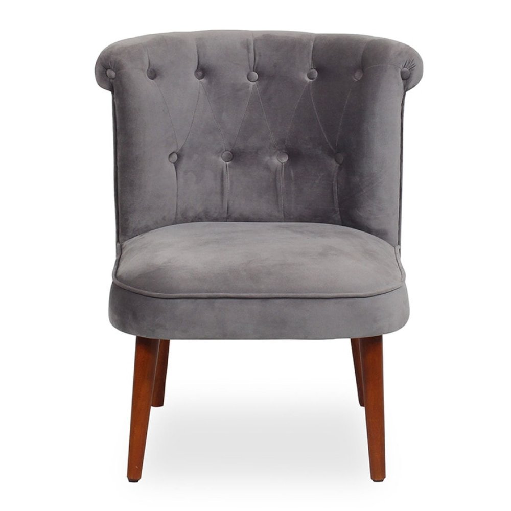 Milano Fabric Slipper Chair in Grey Color image