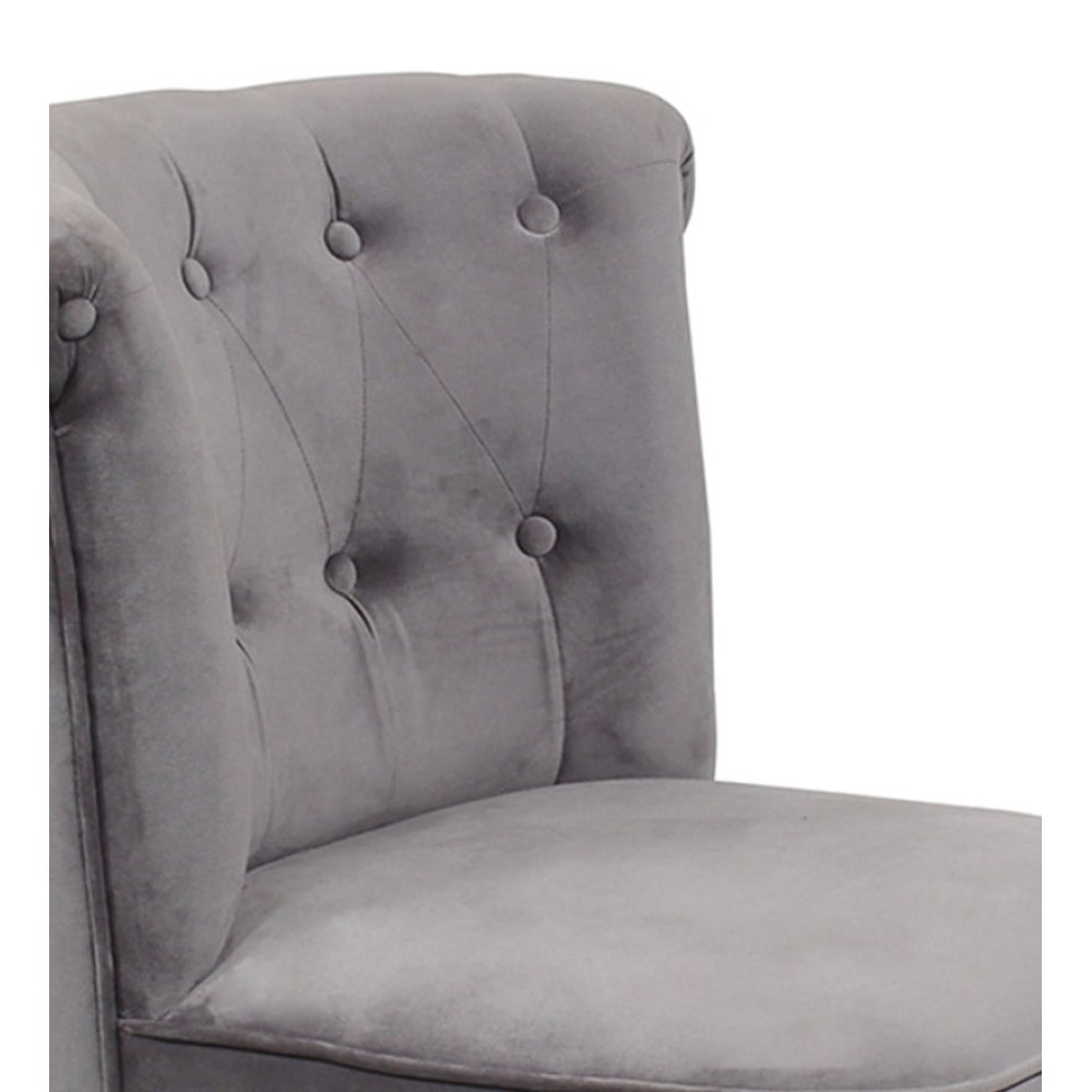Milano Fabric Slipper Chair in Grey Color image