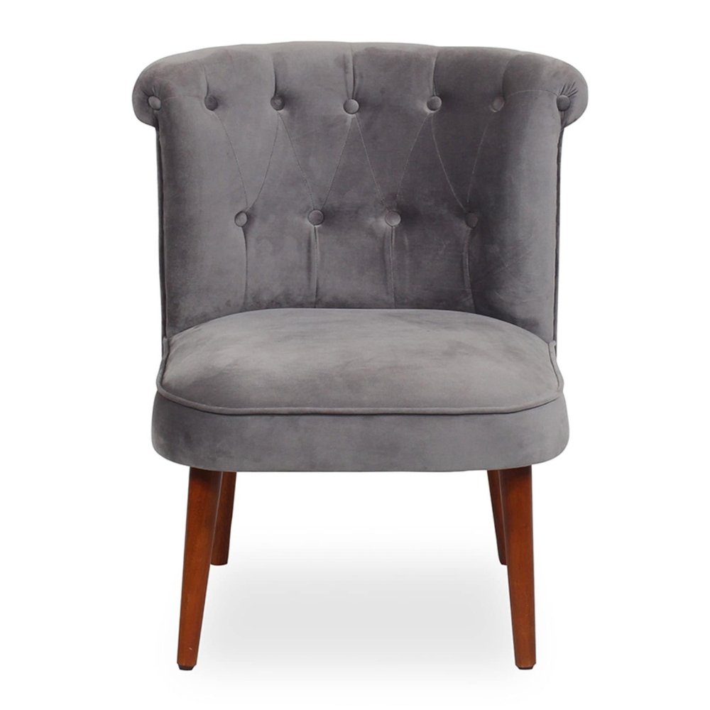 Milano Fabric Slipper Chair in Grey Color image