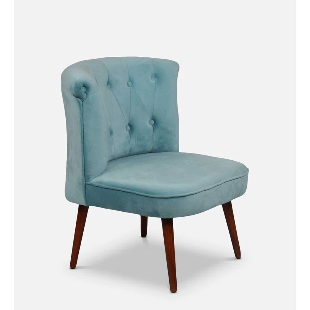 Milano Fabric Slipper Chair in Light Blue Color image