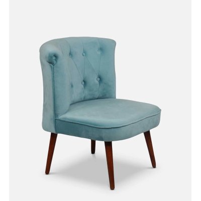 Milano Fabric Slipper Chair in Light Blue Color image