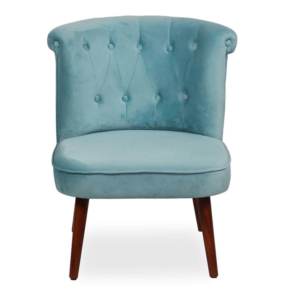 Milano Fabric Slipper Chair in Light Blue Color image