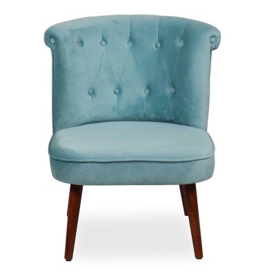 Milano Fabric Slipper Chair in Light Blue Color image