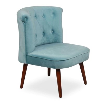 Milano Fabric Slipper Chair in Light Blue Color image