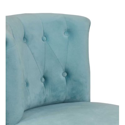 Milano Fabric Slipper Chair in Light Blue Color image