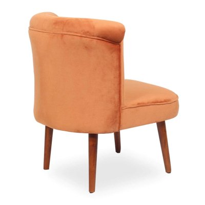 Milano Fabric Slipper Chair in Tangerine Color image