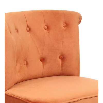 Milano Fabric Slipper Chair in Tangerine Color image