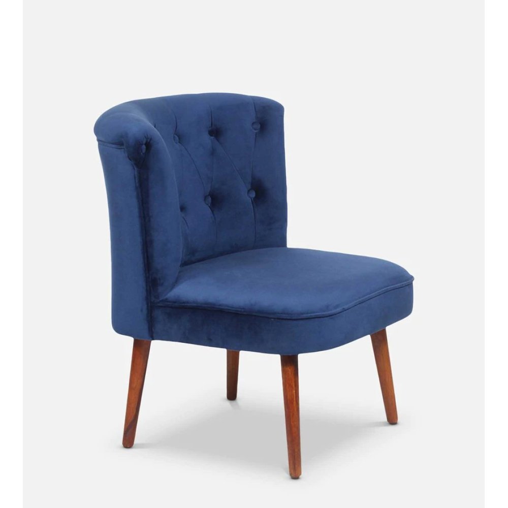 Milano Fabric Slipper Chair in Dark Blue Color image