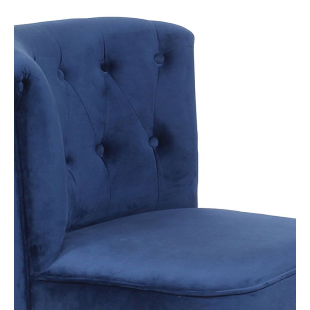Milano Fabric Slipper Chair in Dark Blue Color image