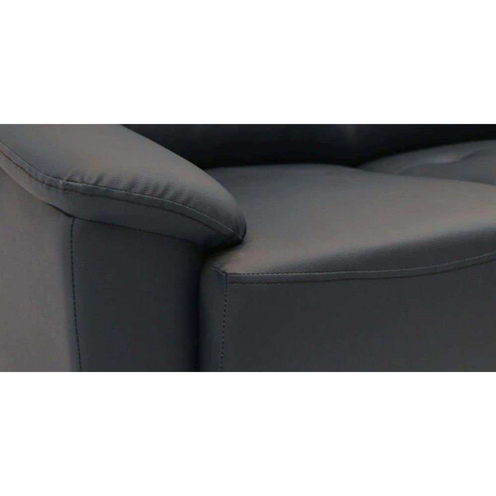 Croma Leatherette 2 Seater Sofa in Dark Blue Color image