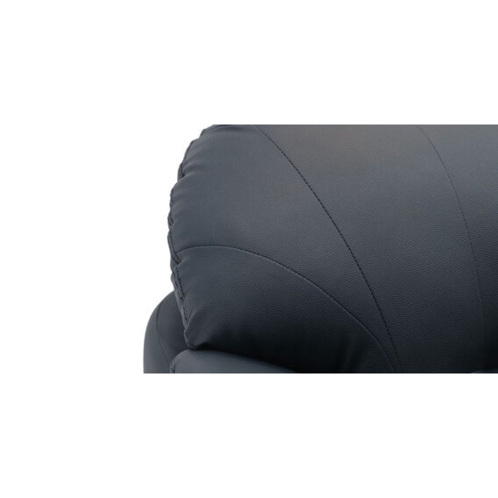 Croma Leatherette 2 Seater Sofa in Dark Blue Color image