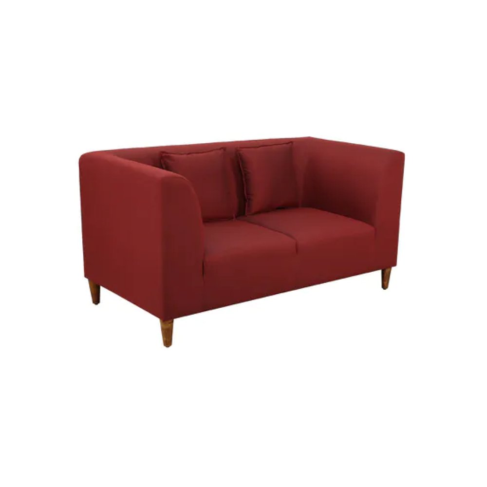 Armando Fabric 2 Seater Sofa In Garnet Red Color image