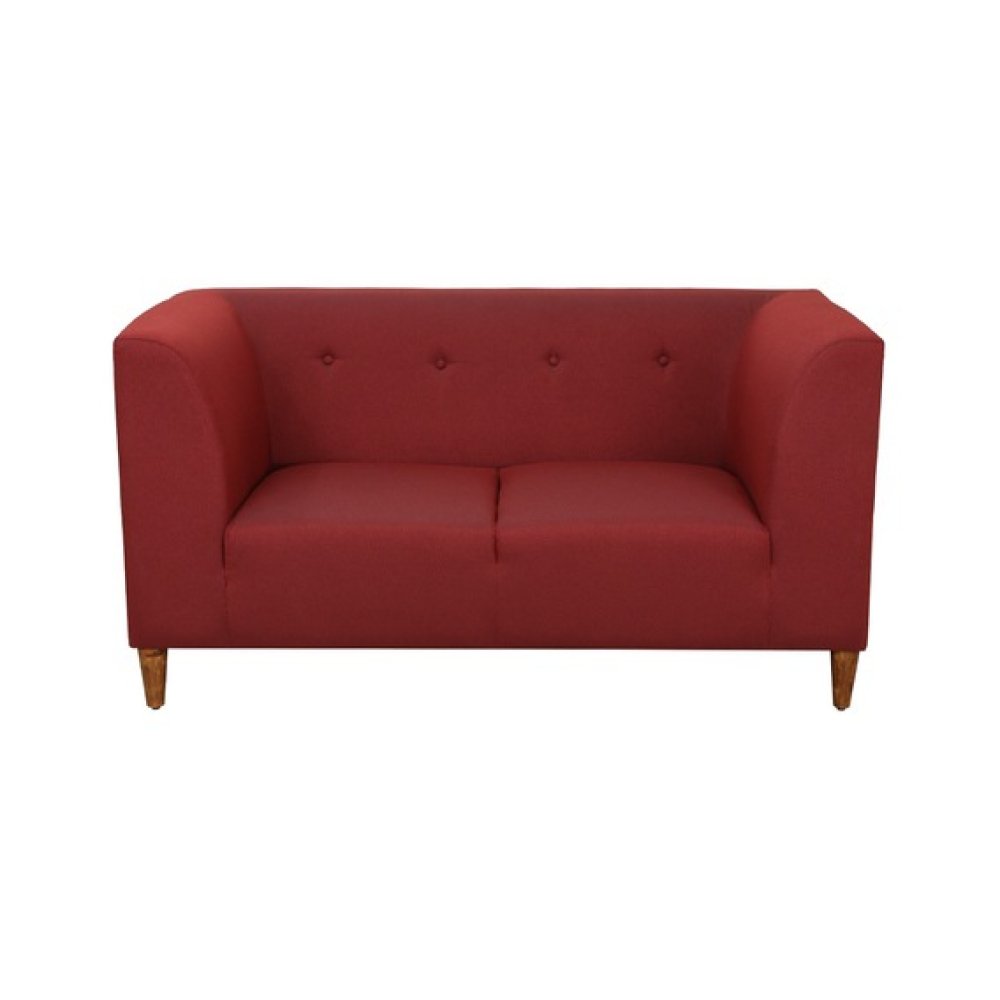 Armando Fabric 2 Seater Sofa In Garnet Red Color image