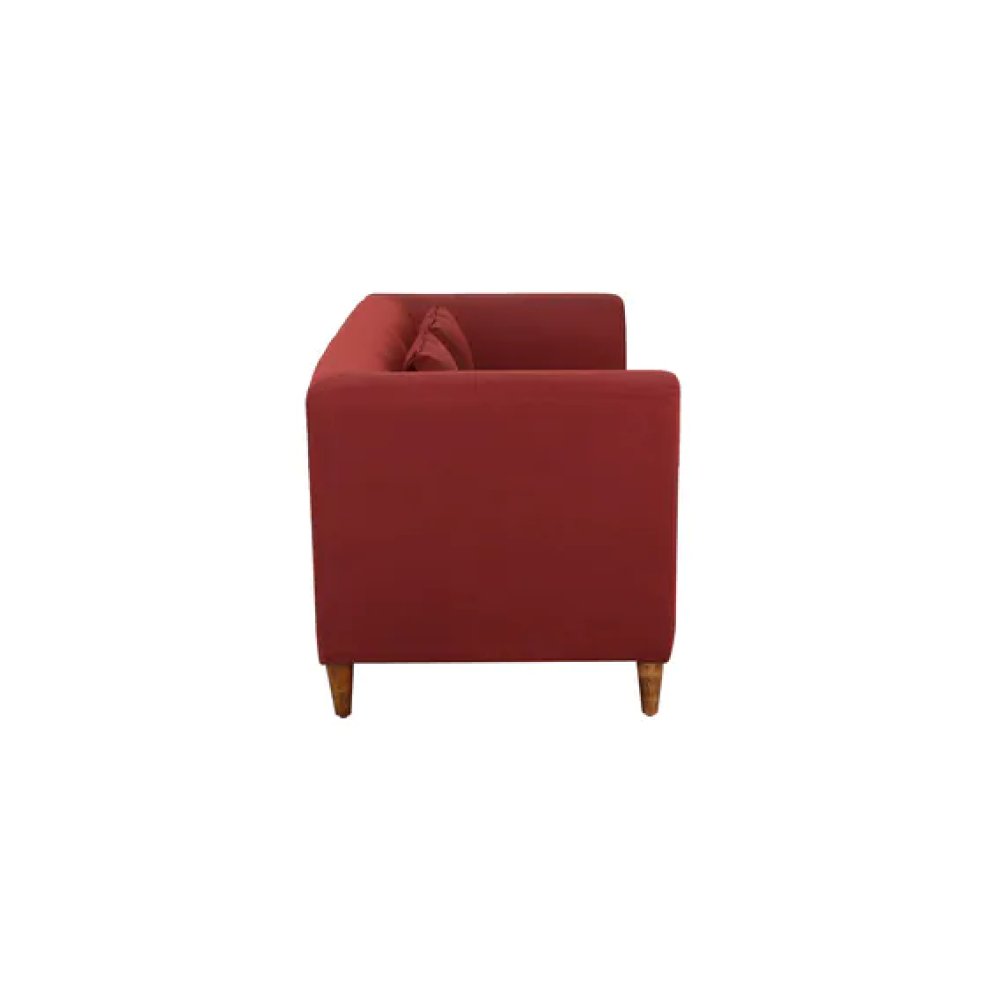 Armando Fabric 2 Seater Sofa In Garnet Red Color image