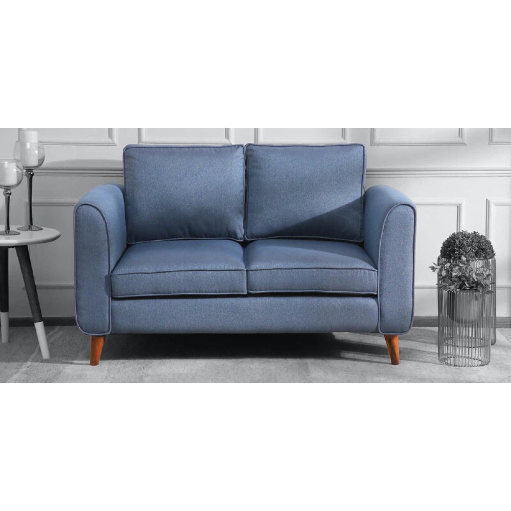 Valerie Fabric 2 Seater Sofa In Blue Color image