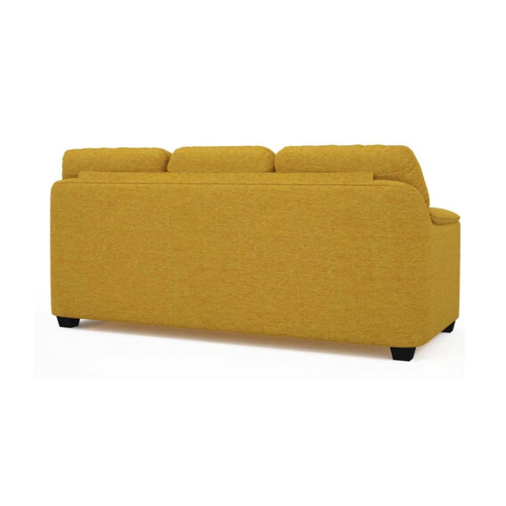 Croma Fabric 3 Seater Sofa in Yellow Color image