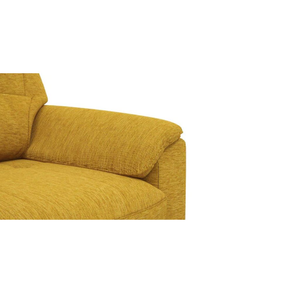 Croma Fabric 3 Seater Sofa in Yellow Color image