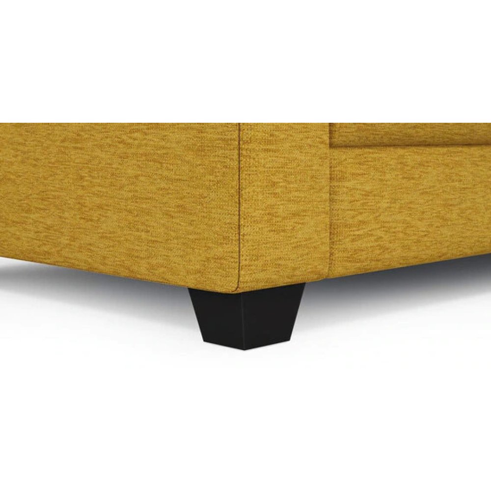 Croma Fabric 3 Seater Sofa in Yellow Color image