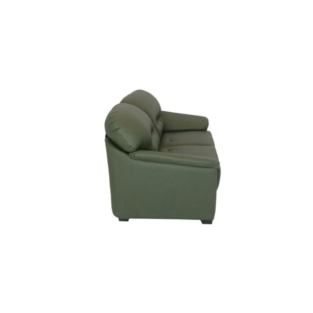 Croma Leatherette 3 Seater Sofa in Olive Green Color image