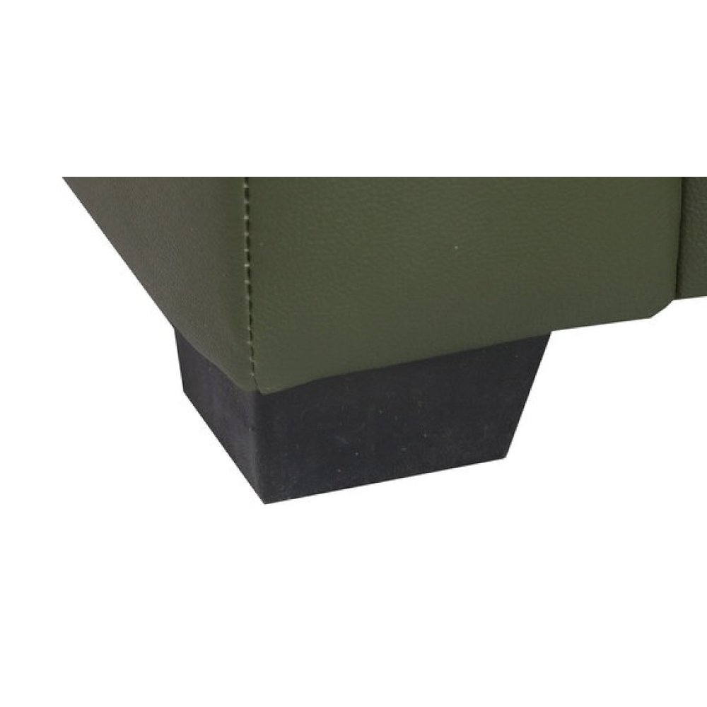 Croma Leatherette 3 Seater Sofa in Olive Green Color image