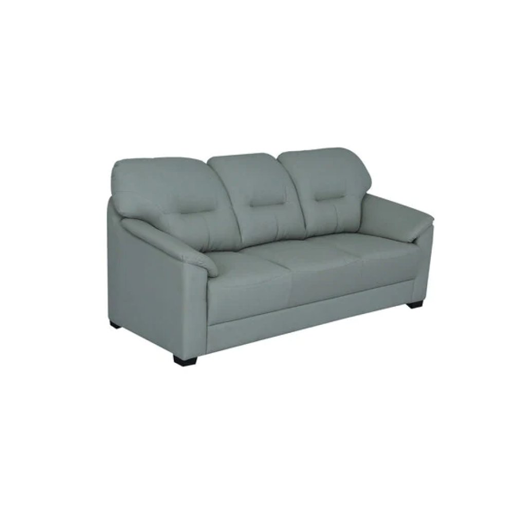 Croma Leatherette 3 Seater Sofa in Grey Color image