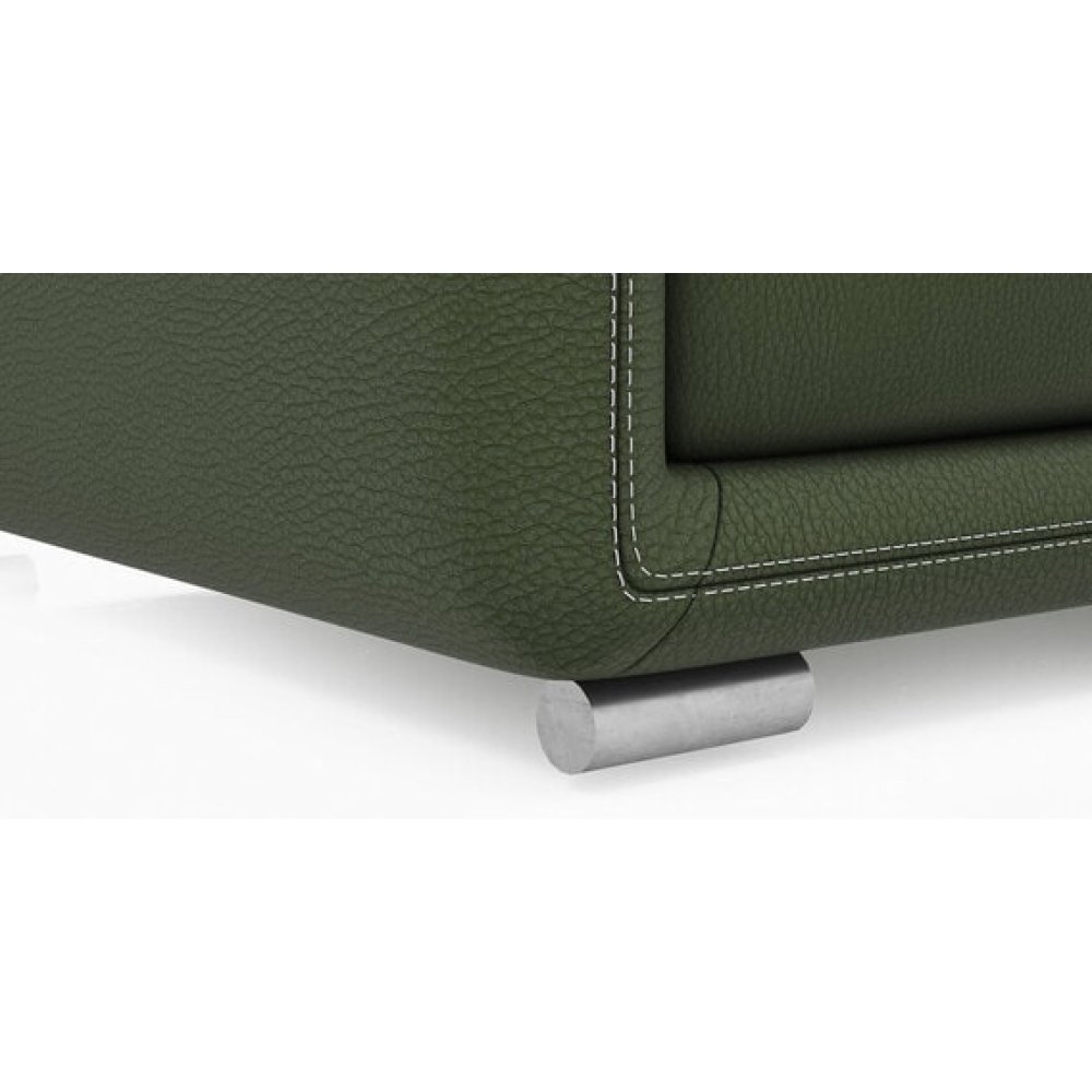 Cedar Leatherette 3 Seater Sofa in Olive Color image