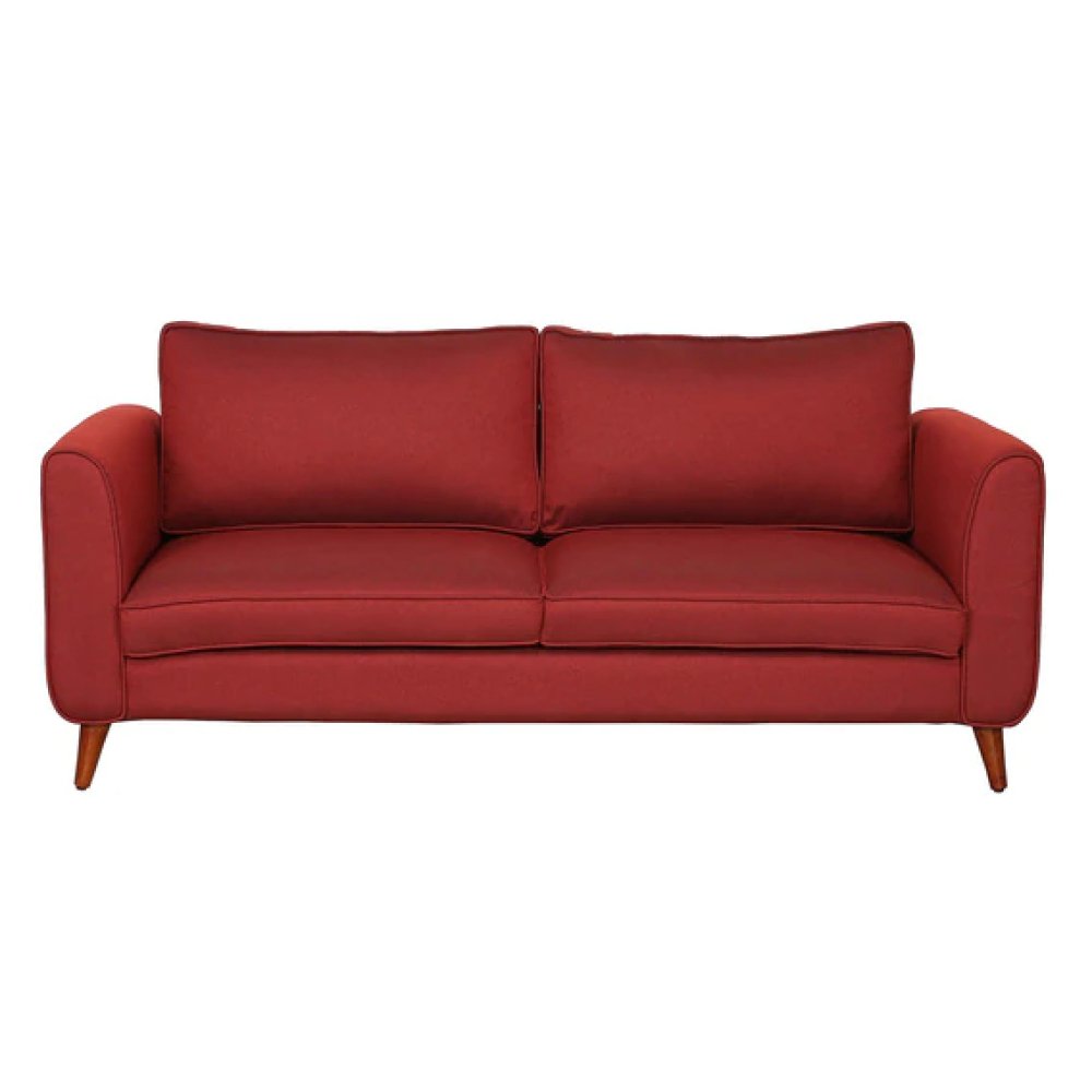 Valerie Fabric 3 Seater Sofa In Garnet Red Color image
